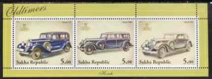 SACHA YAKUTIA - 2001 - Horch #1 - Perf 3v Sheet -Mint Never Hinged-Private Issue