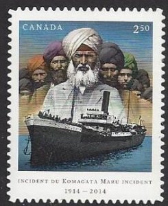 Canada #2732i MNH die cut single, Sikhs, Komaguta Maru, issued 2014