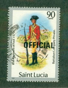 ST LUCIA 757 USED CV $1.00 BIN $0.40