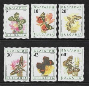 Bulgaria MNH sc# 3551-6 Butterflies