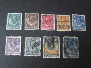 Northern Rhodesia 1925 Sc 1-7,10,13 FU