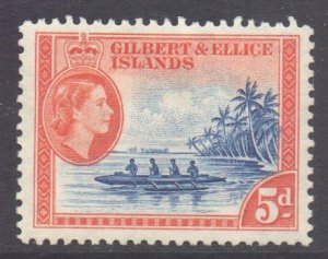 Gilbert Ellice Is Scott 66 - SG69, 1956 Elizabeth II 5d MH*