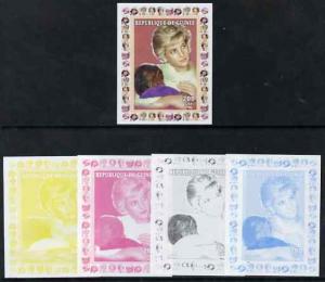 Guinea - Conakry 1997 Princess Diana 200f series #4 imper...