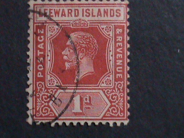 ​LEEWARD ISLANDS-1912 SC#48 KING GEORGE V-FANCY CANCEL 111 YEARS OLD VF