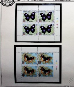 TUVALU Sc 146-9 NH MINISHEETS OF 1981 - BUTTERFLIES - (AF24)