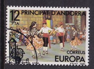 Andorra Spanish   #126  used   1981   Europa 12p