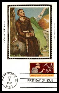 US 2023 Francis of Assisi Colorano U/A Maxi Card FDC