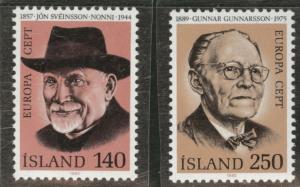 ICELAND Scott 528-9 MNH** Cept Europa 1980 stamp