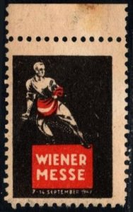 1947 Austria Poster Stamp Vienna Fair September 7-16
