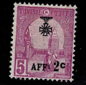 Tunis Tunisia Scott B23 MH* surcharged semi-postal stamp 1923