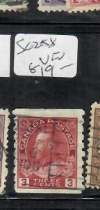 CANADA KGV 3C ADMIRAL RED COIL     SG 258    VFU   PP0604HH