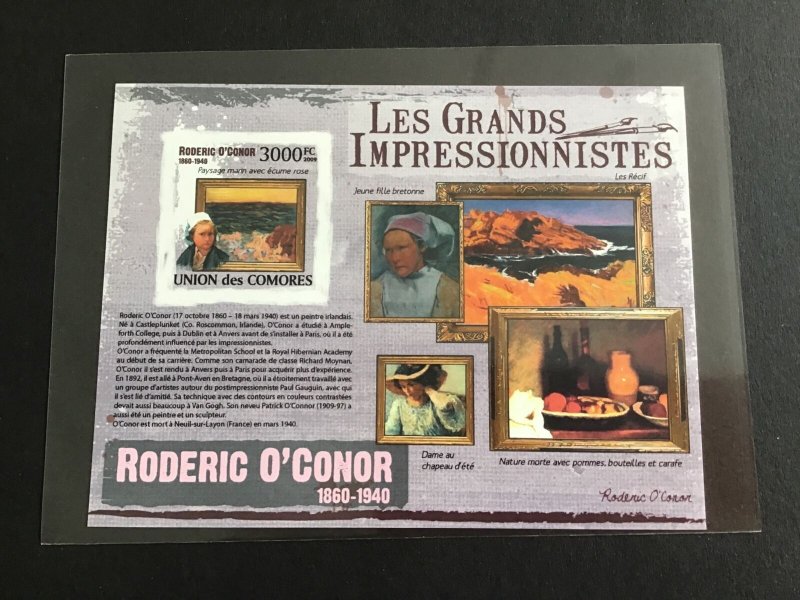 Unión Des Comores Impressionists  Mint Never Hinged Imperf Stamp  Sheet R38706