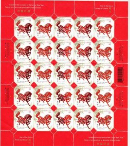 CANADA MNH CHINESE NEW YEAR YEAR OF THE HORSE FULL SHEET PO FRESH FREE SHIPPING