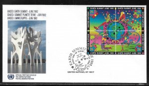 United Nations NY 608a Earth Summit Geneva Cachet FDC First Day Cover