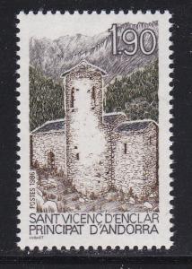 Andorra-French 350 MNH 1986 St. Vincent D'Enclar