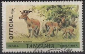 Tanzania O33 (used) 1sh impalas (1980)