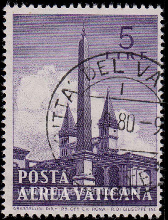 Vatican City, Sc C35, SG 296 Study, Hinged - 1959 5l.  - ...