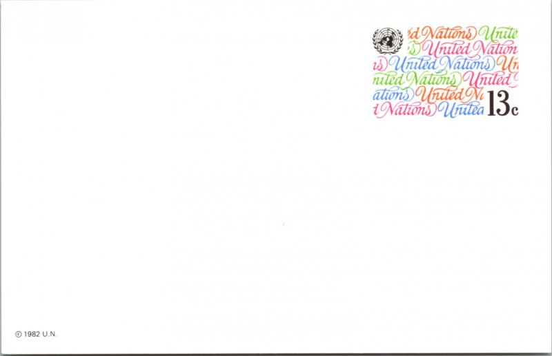 United Nations, New York, Government Postal Card