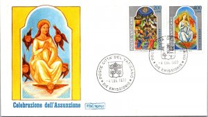 Vatican FDC 1977 - Celebration of the Assumption - Roma Cachet - F30865