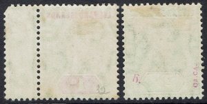 LEEWARD ISLANDS 1905 KEVII 1D AND 21/2D WMK MULTI CROWN CA