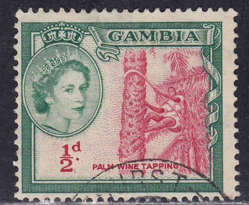 Gambia 153 Used 1953 Palm Wine Tapping