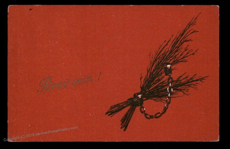 Austria 1925 Classic Krampus Devil Christmas Card USED 95269