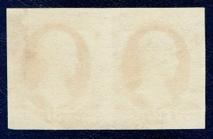 [sto121] 1888 Scott#217P5 30¢ IMPERF PAIR ON STAMP PAPER VF cv:$1,750