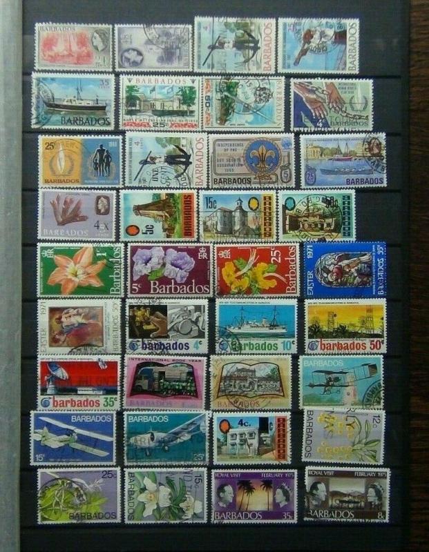 Barbados 1953 - 1973 Range of Commemorative issues with high values Used