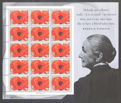 #3069 - Georgia O'Keeffe Mint Sheet MNH