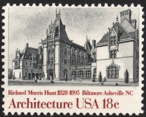 SC#1929 18¢ American Architecture: Biltmore House, Asheville NC (1981) MNH