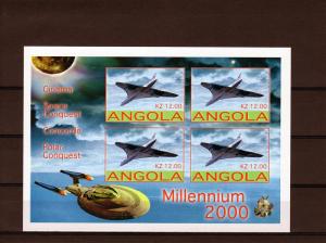 M.Monroe/Giotto/Pole/Angola 4 Shlt.imperf.Angola 2001 MNH VF