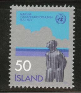 ICELAND Scott 460 MNH** 1973 WMO stamp