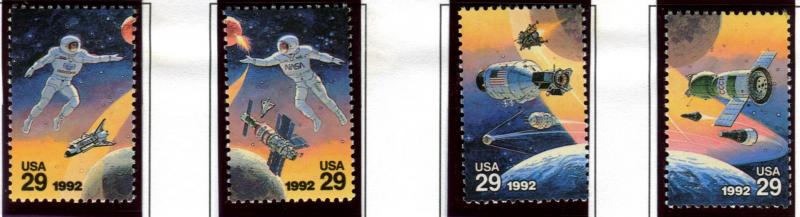 2631-2634 US 29c Space, MNH sgls