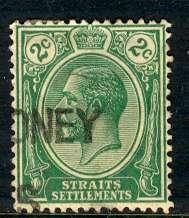 Straits Settlements: 1921; Sc. # 180; O/Used Single Stamp