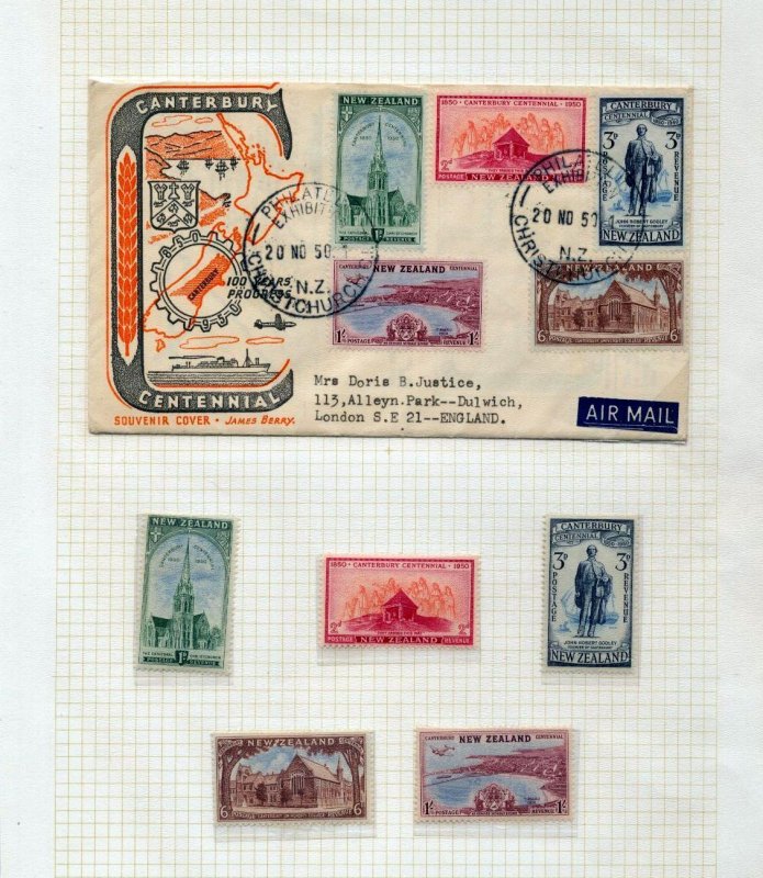 New Zealand GVI/QE Blocks M&U Covers Air First Flight Collection(Igm809) 