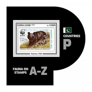 Sierra Leone - 2020 WWF Stamp on Stamp Animal - Stamp Souvenir Sheet SRL200446b6