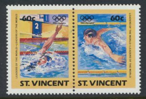 St. Vincent  SC# 767a-b  MNH Summer Olympics se-tenant pair 1984 see detail &...