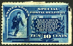 U.S. #E1 USED REMOVED CANCEL REPAIRED THIN CREASES THIN