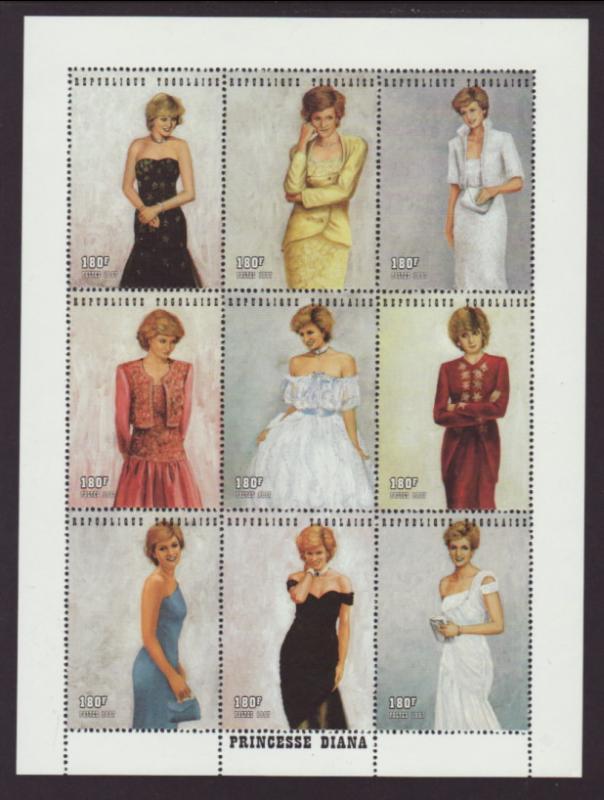 Togo 1798 Princess Diana Souvenir Sheet MNH VF