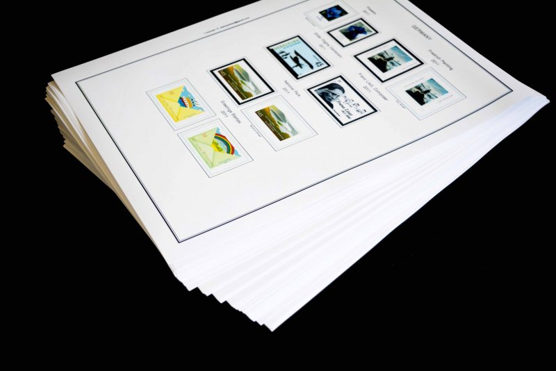 COLOR PRINTED GERMANY 2011-2020 STAMP ALBUM PAGES (89 illustrated pages)