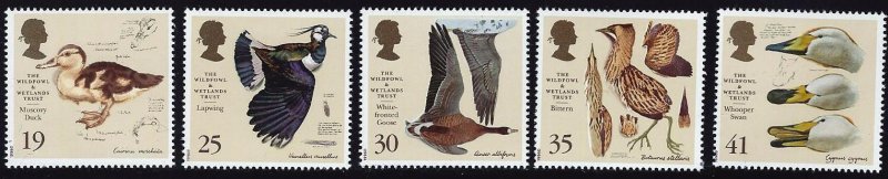 1996 Great Britain , MNH  Birds set # 1653-1657