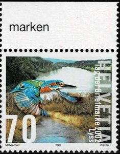 Switzerland 2002,Sc.#1133 MNH, Stamp Day, Bird: Common Kingfisher