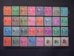 #803-834 1c - $5 1938 Presidential Issue Set MNH OG VF/XF #6f CV $160