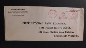 1939 Cover Germany Chief National Bank Examiner Berlin to Richmond Virginia USA