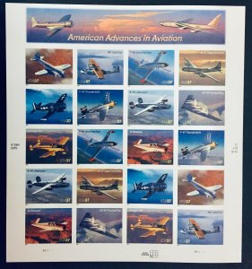 United States #3916-3925 American Advances in Aviation (2005). Full sheet MNH