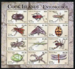 Cook Islands 2013 Entomology definitive perf sheetlet of ...