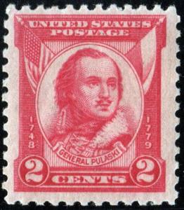 SC#690 2¢ Pulaski Issue (1931) MNH