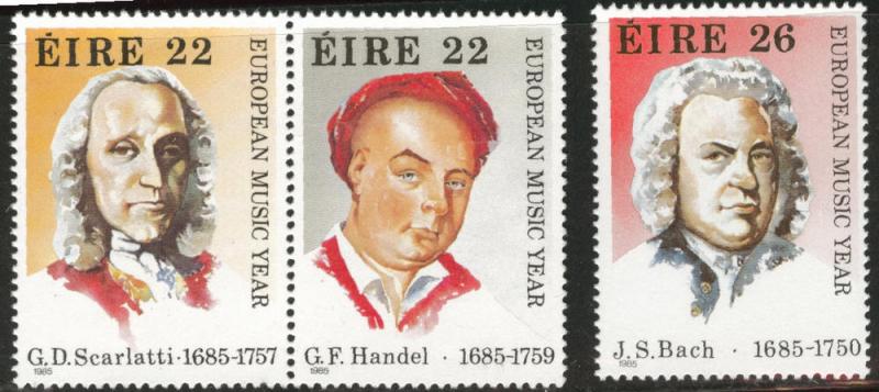 Ireland Scott 618-620 MNH** Composers Scarlatti Handel Bach