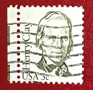 1980-1985 US Scott 1846 used 3 cents Henry Clay Lot 986