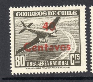 Chile 1920s-30s Airmail Issue Fine Mint Hinged Shade 40c. Surcharged NW-13769